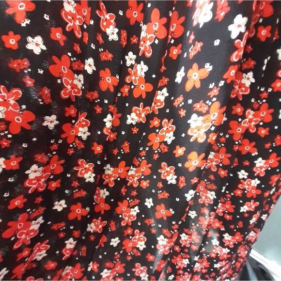 Zara Floral Black and Red Maxi Dress - Picture 13 of 16